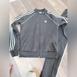 Set pants Adidas woman’s Black Tracksuit with White Accents